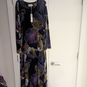 Elegant Black and Purple Women's Dress